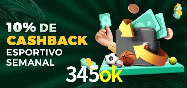 10% de bônus de cashback na 345ok